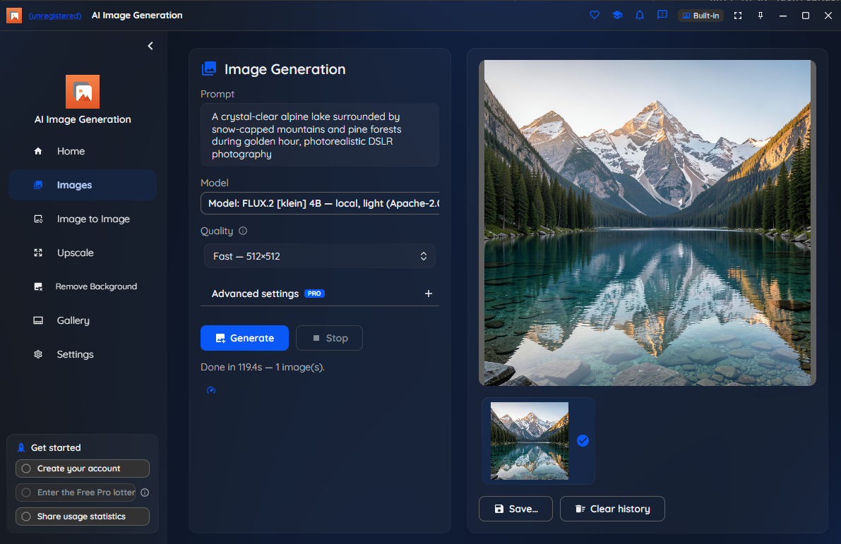 Photorealistic nature scene generated from a text prompt